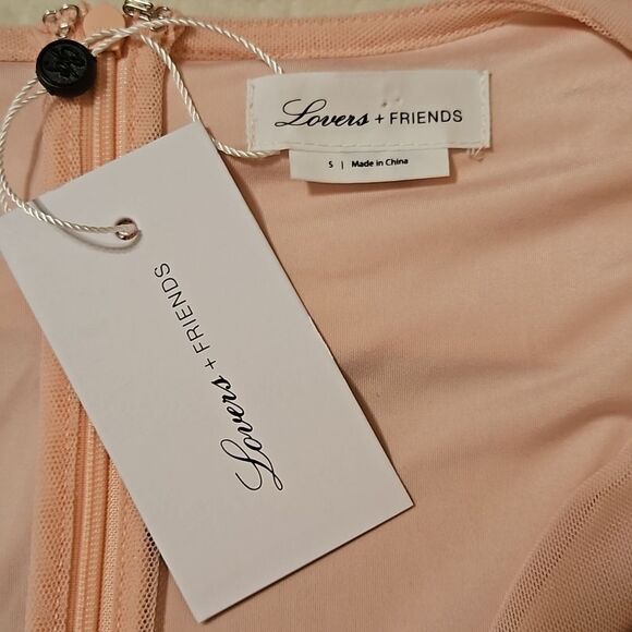 NWT Lovers + Friends pink ruched cut out dress size Small - Picture 9 of 15
